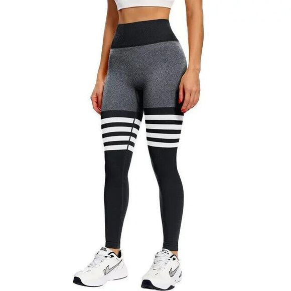 A AGROSTE Seamless Workout Black Leggings for Women Scrunch Butt Large Butt Lift - Picture 1 of 9
